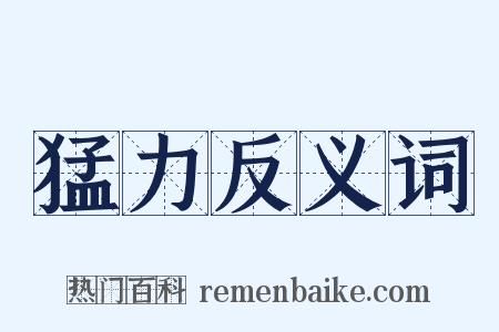 猛力反义词是什么意思的图片